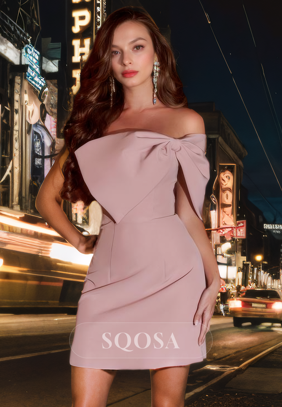 Sheath Strapless Bow Short Homecoming Dress Tight Graduation Dress Sheath Strapless Bow Short Homecoming Dress Tight Graduation Dress