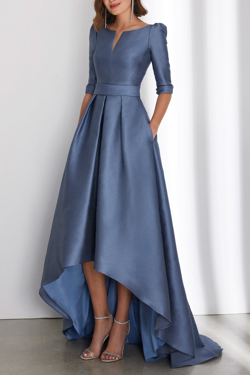 Chic A-Line High Low Half Sleeves With Pockets Cocktail Dress QM3352 US4 / Custom Color Chic A-Line High Low Half Sleeves With Pockets Cocktail Dress QM3352 US4 / Custom Color