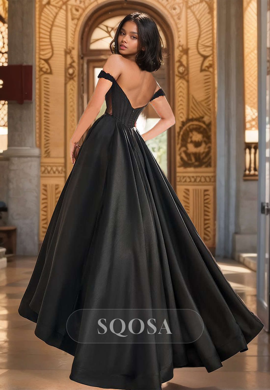 Sleeveless Beaded Sweetheart A-Line Dinner Gowns Pleated Floor-Length Formal Prom Dress