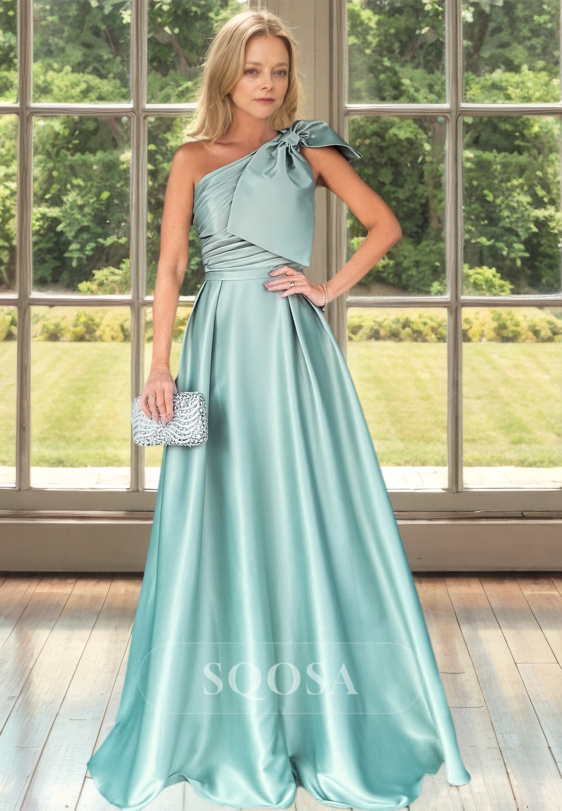 Asymmetrical-Neck One-Strap A-Line Mother of The Bride Dress Sleeveless Pleated Floor-Length Cocktail Dress Custom Color / US8 Asymmetrical-Neck One-Strap A-Line Mother of The Bride Dress Sleeveless Pleated Floor-Length Cocktail Dress Custom Color / US8