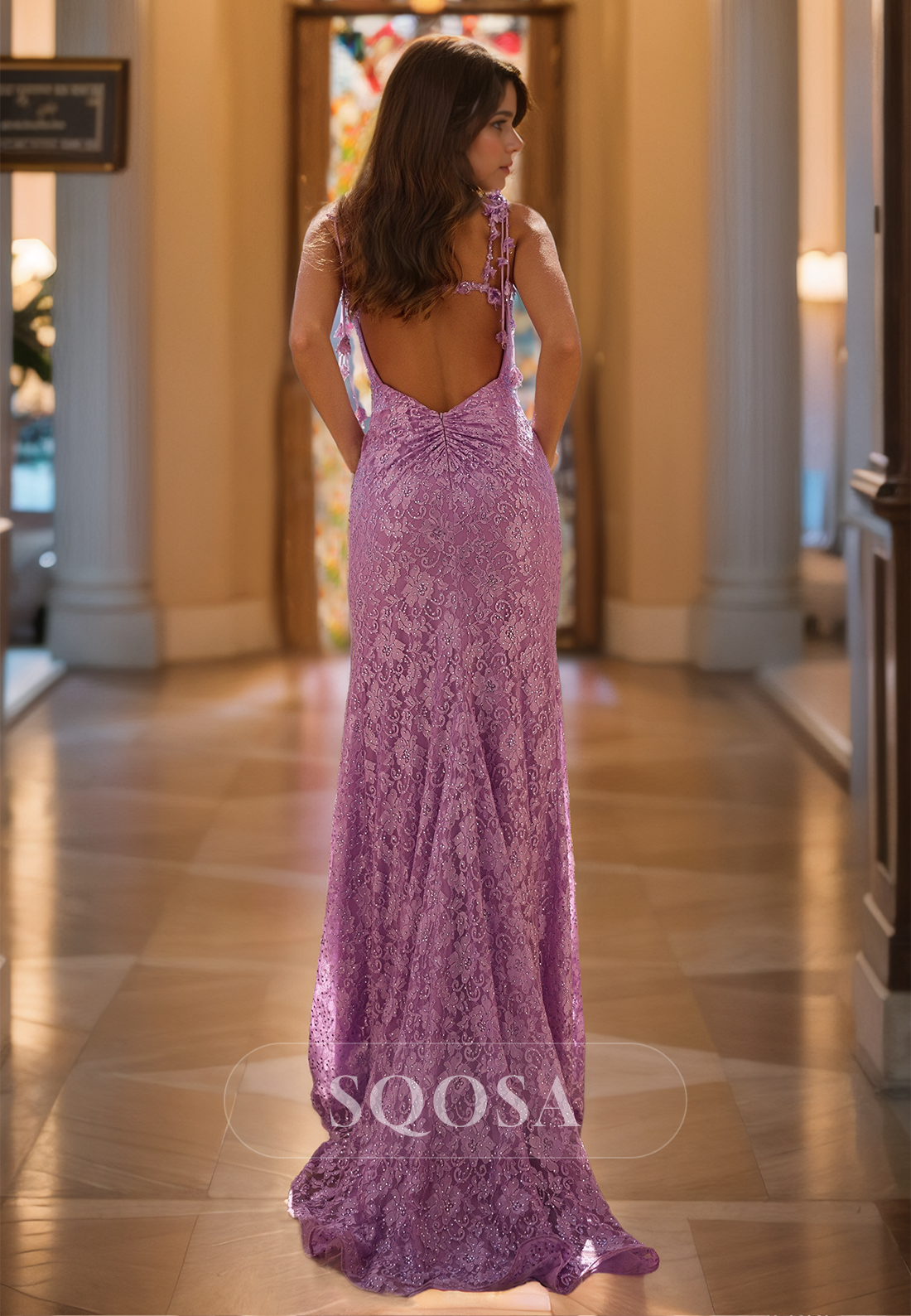 Sweetheart Spaghetti Straps Sleeveless Fully Beaded and Lace Applique Floor-Length Mermaid Prom Dress