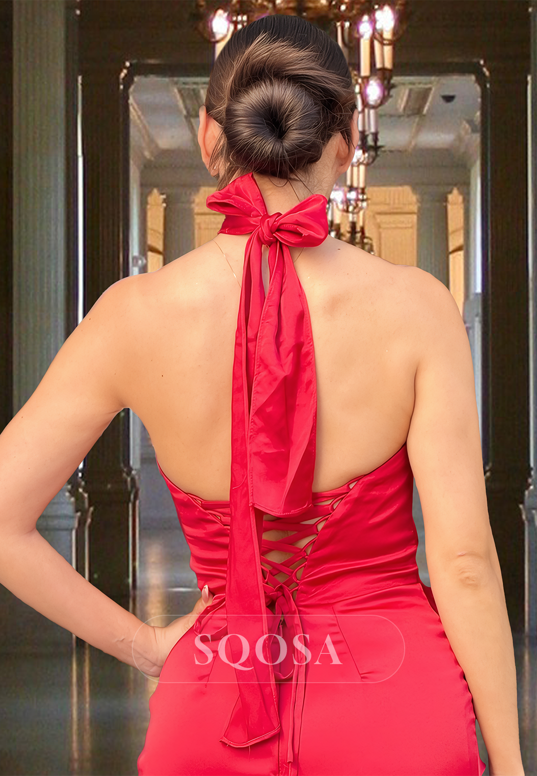 Tube Top Off-Shoulder Sleeveless Party Gowns Pleated Sweep Train High Slit Mermaid Prom Dress