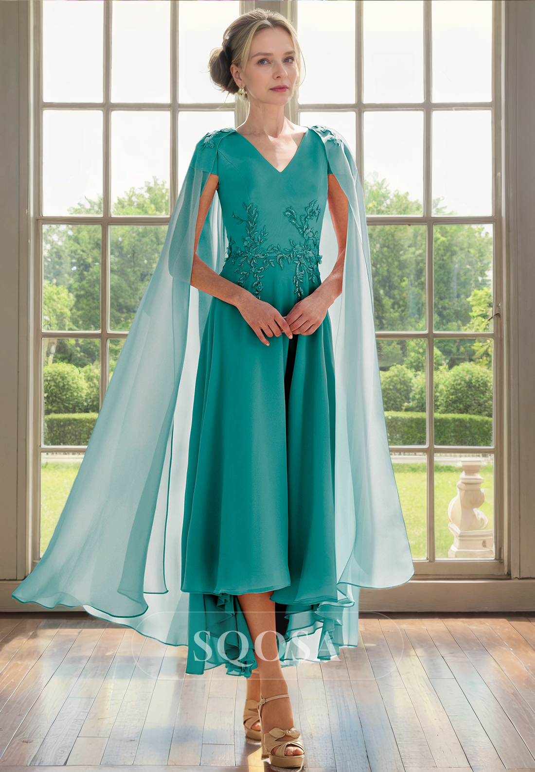 silk chiffon mother of the bride dresses Mother of the Bride Dress 2026 Sheath V-neck Sleeveless Dusty Blue Chiffon Long
