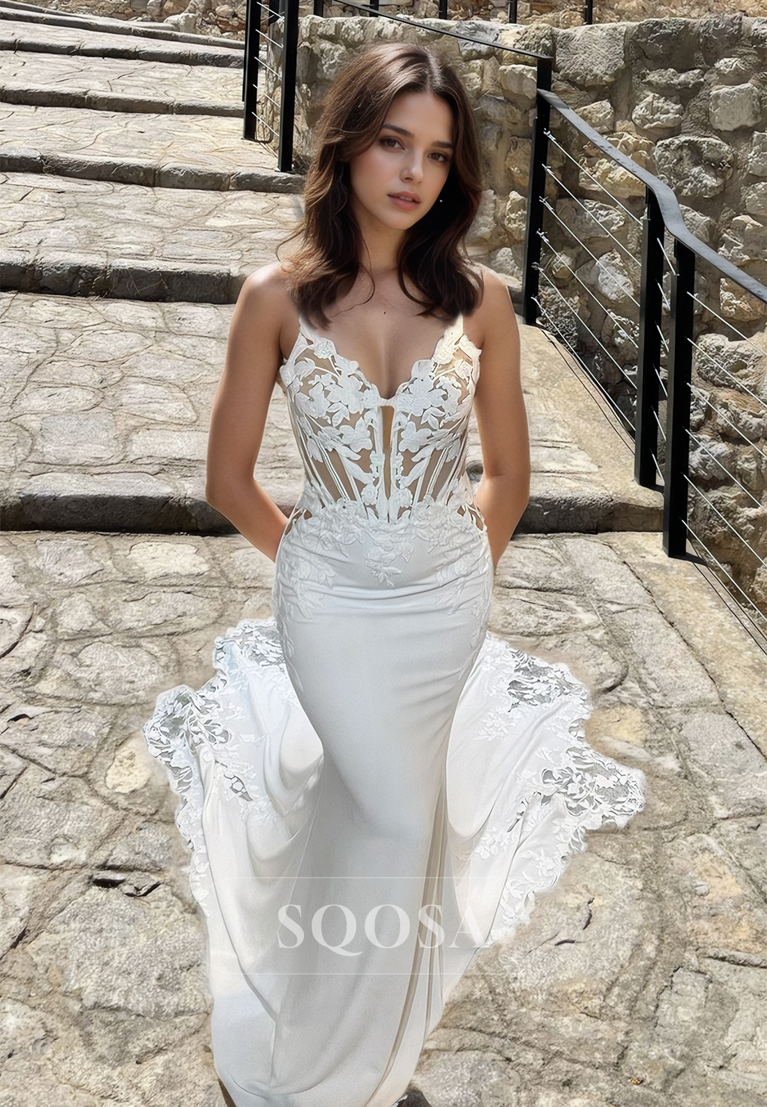 Chiffon With Train A Line Lace es For Bride Applique Bridal Dresses Long Wedding Dress Chiffon With Train A Line Lace es For Bride Applique Bridal Dresses Long Wedding Dress