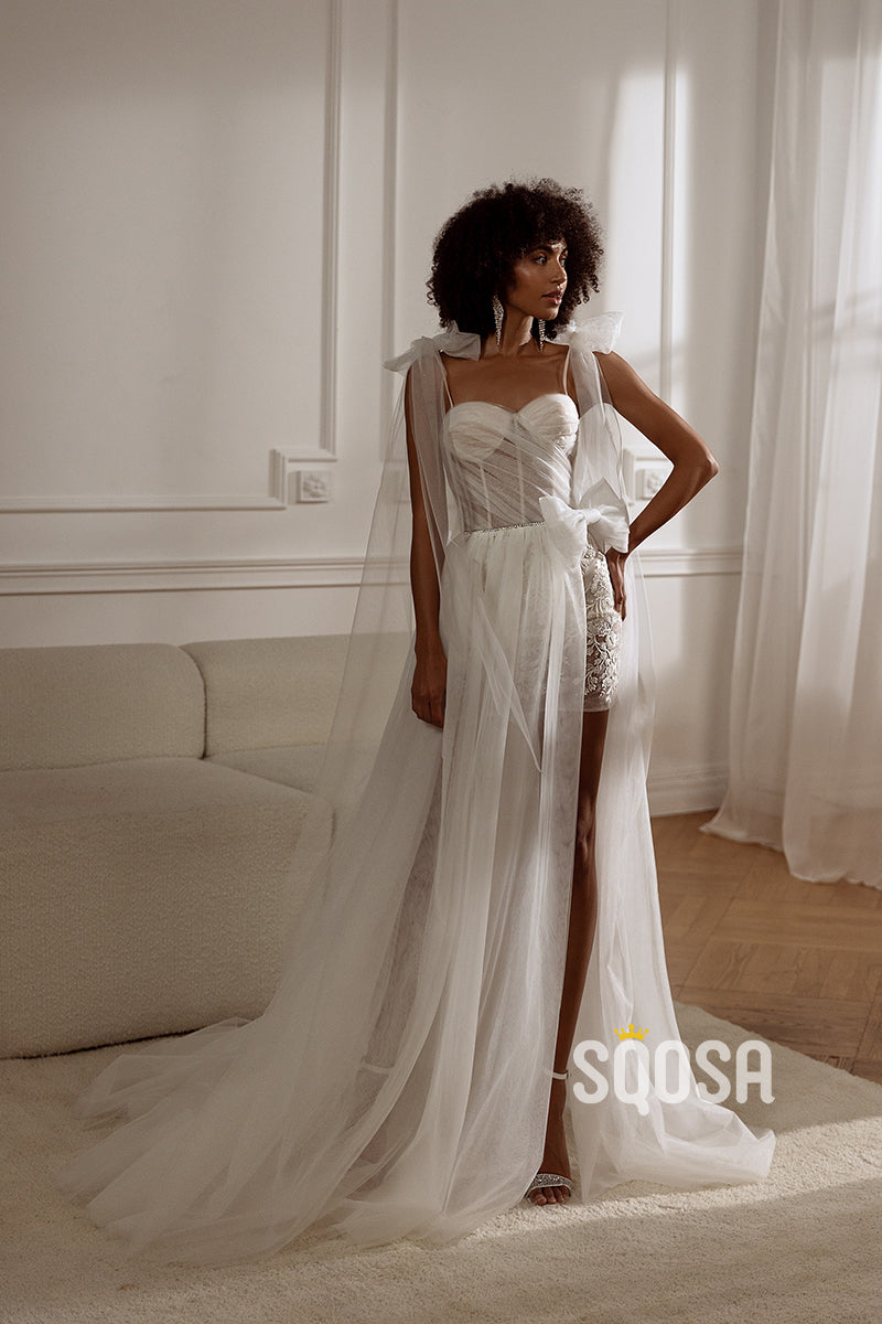 QW8015 - A-Line Sweetheart Applique Sheer Tulle Wedding Boho Dress Sim SQOSA QW8015 - A-Line Sweetheart Applique Sheer Tulle Wedding Boho Dress Sim SQOSA