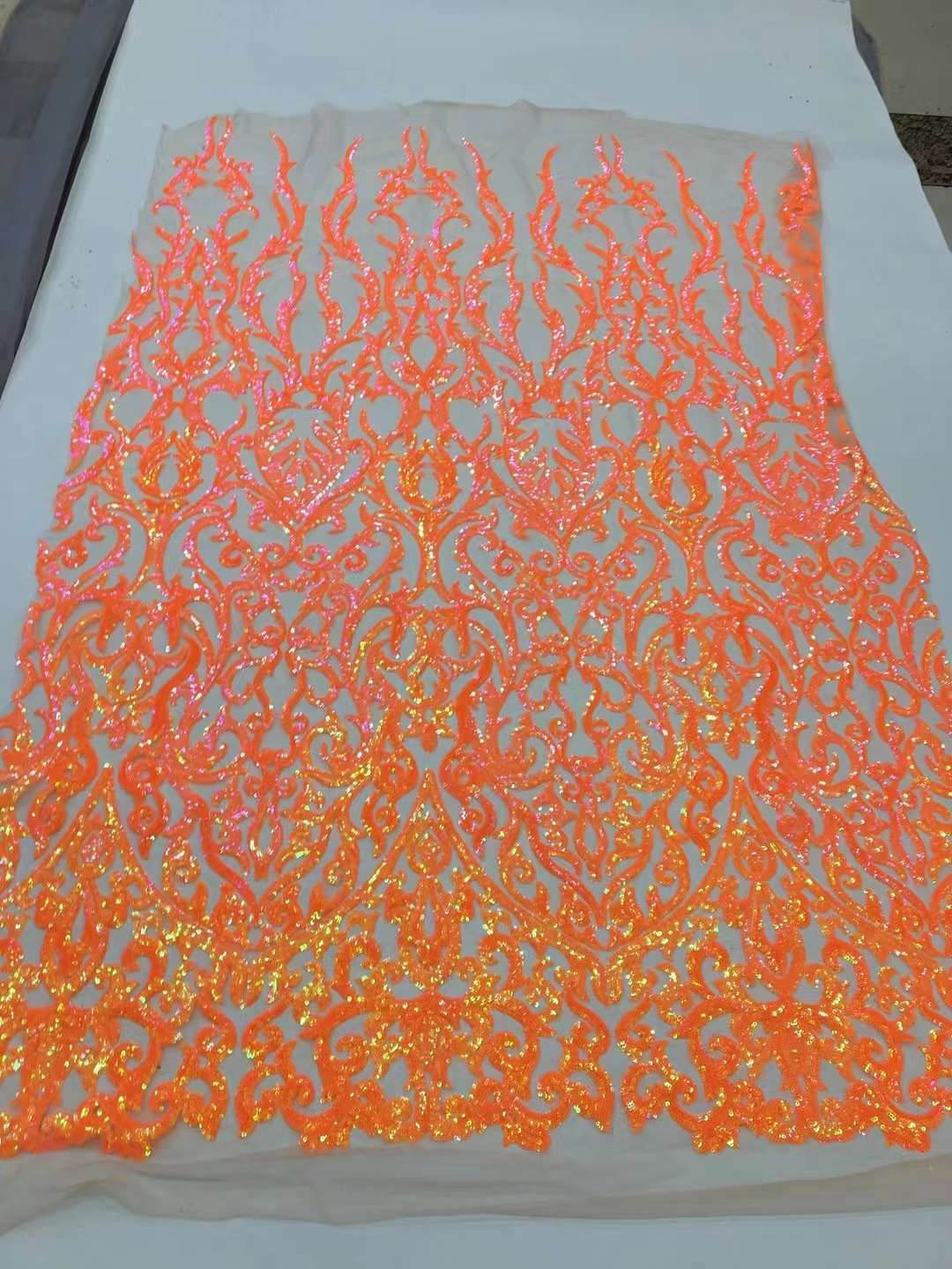 Plunging V-Neck Sequins Appliques Feathers Sparkly Prom Dress with Slit QP0935