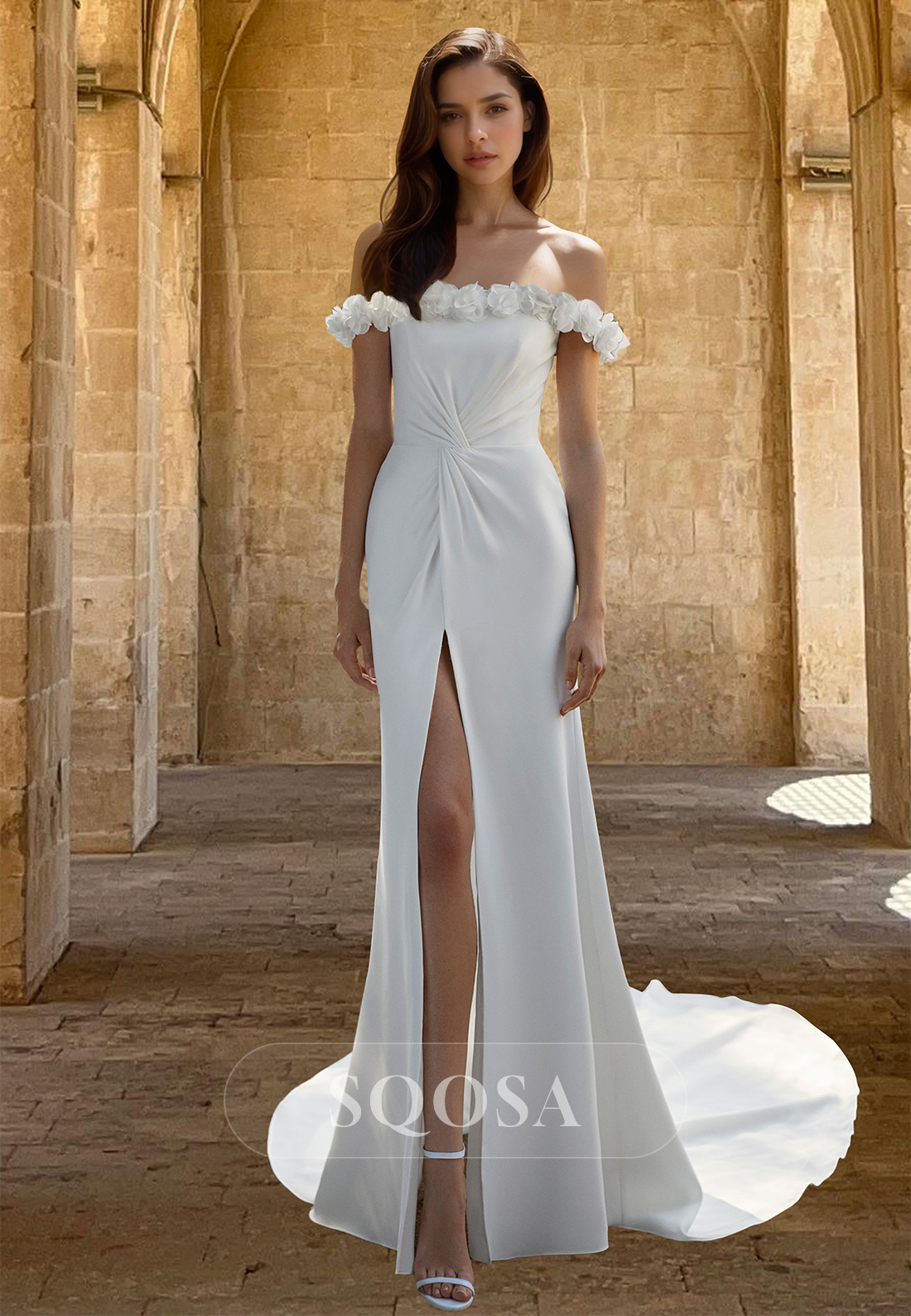 over the top mermaid wedding dresses Wholesale Illusion V-neck Lace Top Mermaid Dress