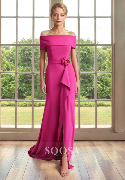 Sheath Strapless Elegant Mother of the Bride Dress Long Cocktail Dress