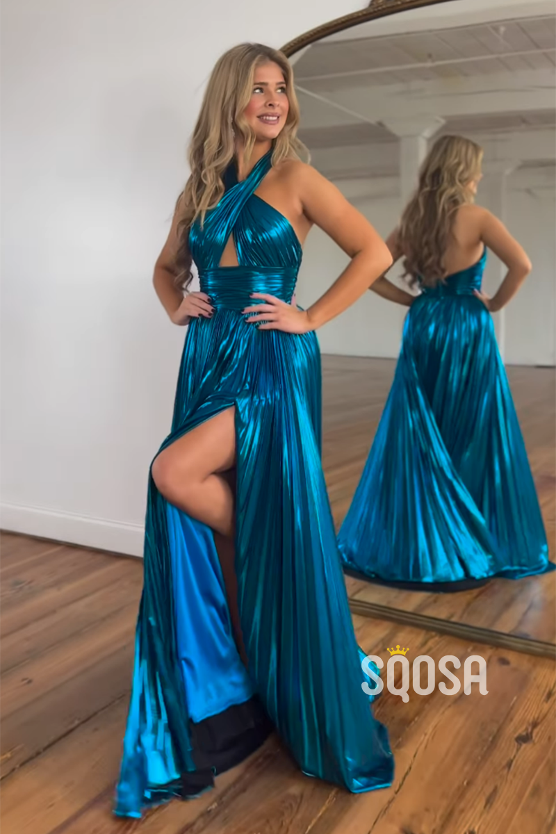 princess polly baby blue dress Icone Satiny Criss-cross Open-back Maxi Dress In Baby Blue main image 0