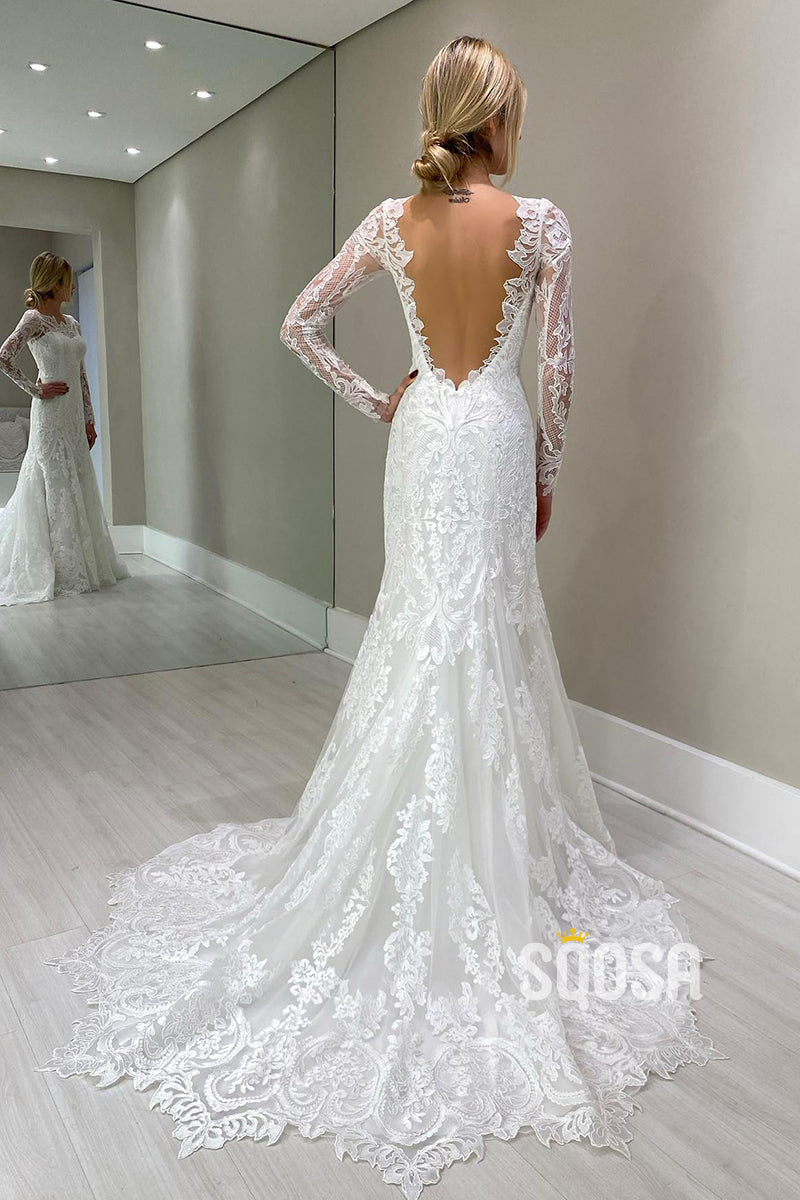 Bateau Bridal Gown