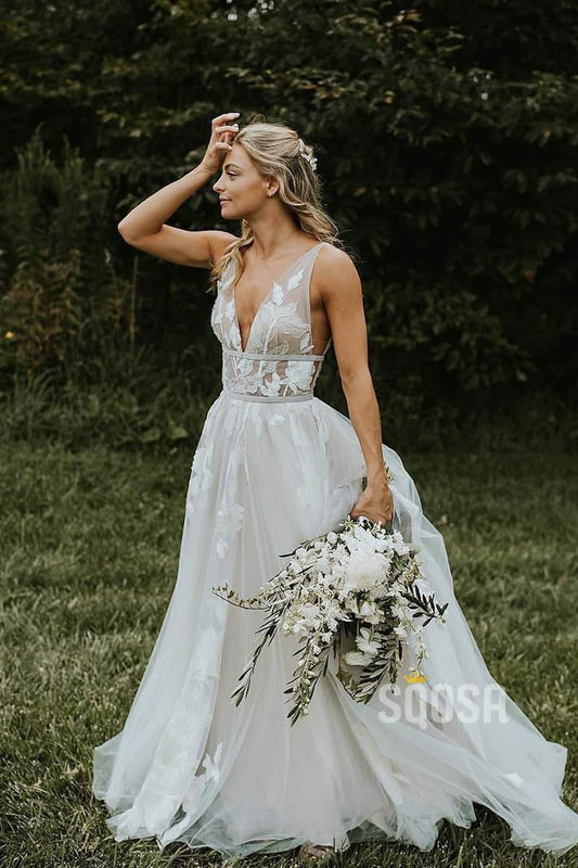 A-Line Wedding Dresses SQOSA A-Line Wedding Dresses SQOSA