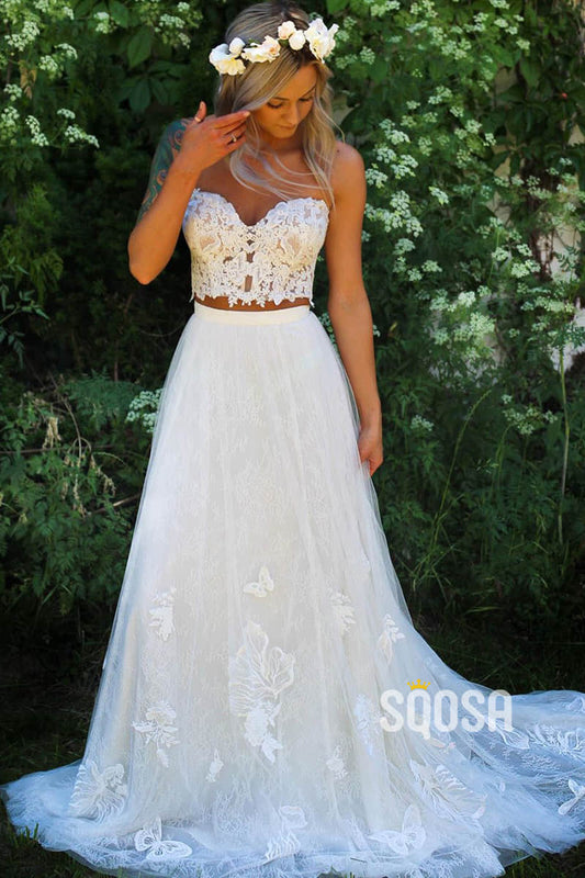Boho Wedding Dresses tagged "Two-Piece" SQOSA Boho Wedding Dresses tagged "Two-Piece" SQOSA