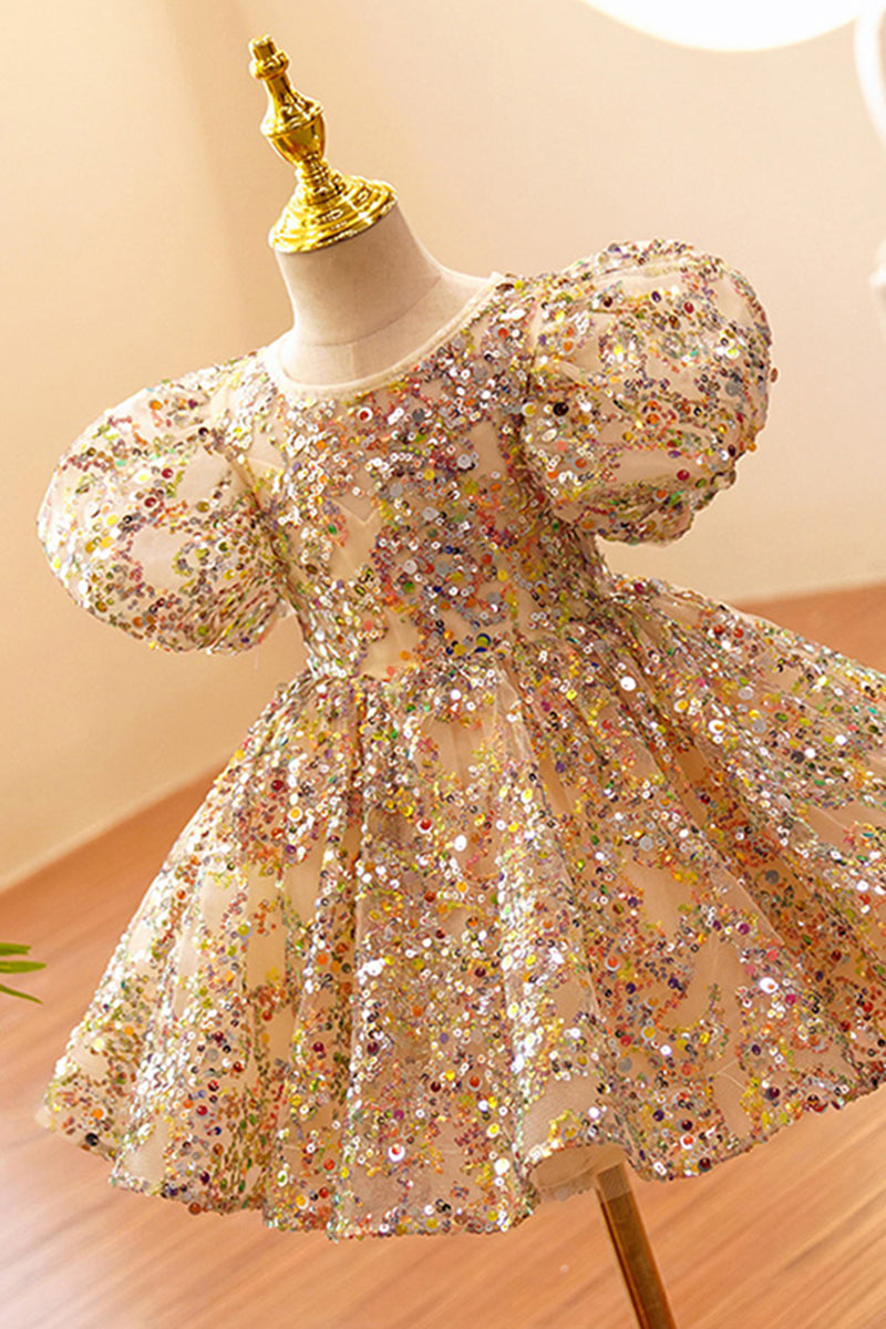 short first communion dresses Girls First Communion Dress with Short Lace Sleeves