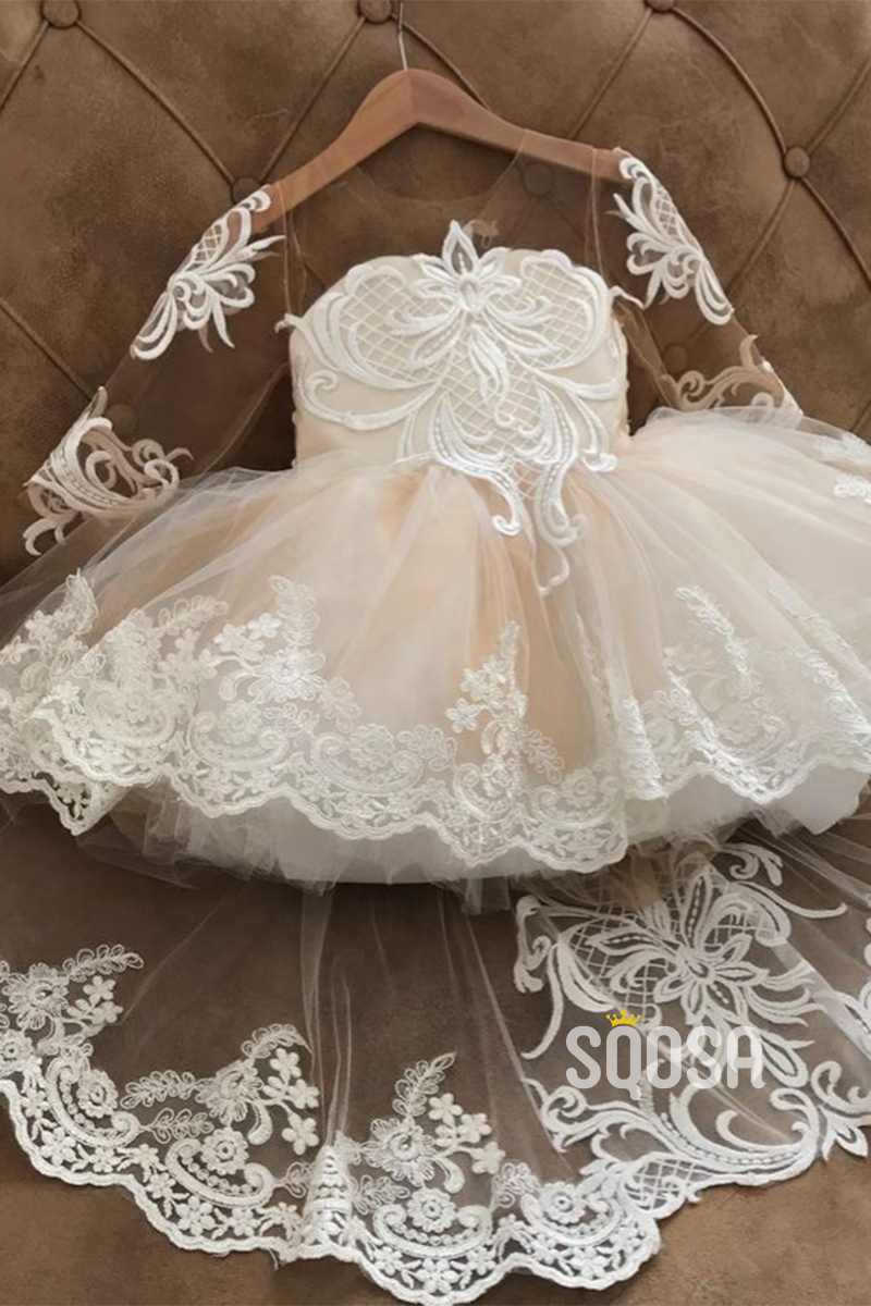 first communion long sleeve dresses A-line Lace Appliques Sleeves Flower Girl Dress D – SQOSA checked Black Pleated Mini Dress * Hand wash cold Size:42D